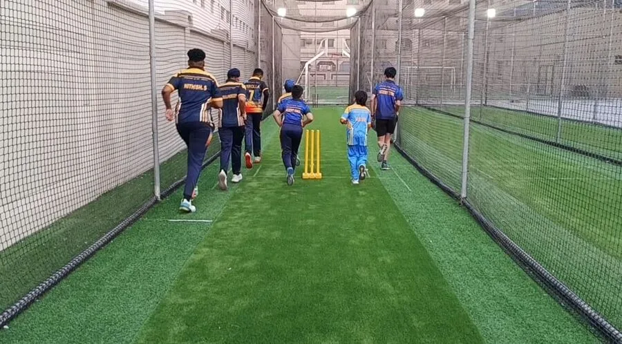 Cricket training at Apple Intl. School (AIS), Al Karama, Dubai
