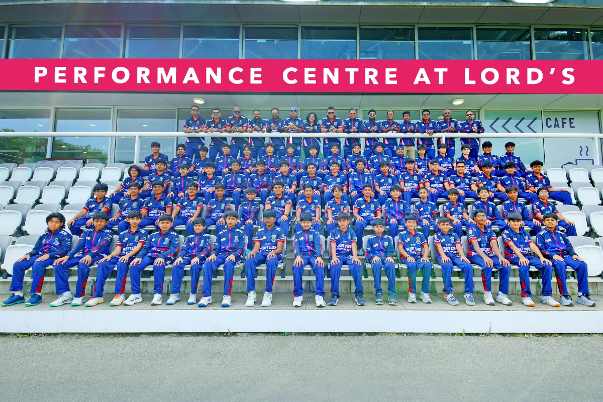 Desert Cubs Cricket Academy touring teams at Lord's Cricket Ground during the successful UK Tour 2026.